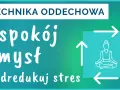 Technika oddechowa: uspokój umysł i zredukuj stres. Schemat z medytującą postacią i strzałkami symbolizującymi cykl.